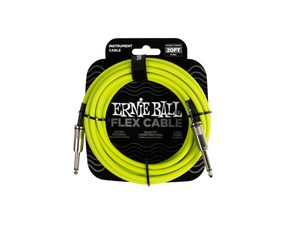 6419 Ernie Ball Flex Instrument Cable Straight/Straight 20ft  - Neon Green - nástrojový kabel - 1ks