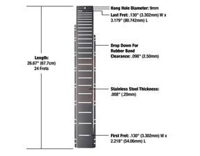 MN805 Music Nomad Fret Shield™ Fretboard Protector Guard for B-34" Bass Fret Scale - 1ks