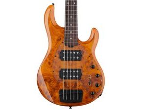 Sterling By MusicMan RAY35HHPB-AM-R2 Poplar Burl - Amber - elektrická baskytara - 1ks