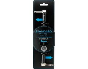 IBANEZ SI Series SI04PR (Standard) Guitar Instrument Cable - Right Angle / Reversed Right Angle Patch Cable - Male - Male - Black - 0,12 m / 0,4 ft - propojovací kabel - 1ks
