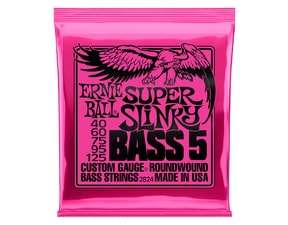 2824 Ernie Ball Super Slinky 5-string Bass Nickel Wound .040 - .125 - struny na basovou kytaru -1ks