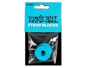 5619 Ernie Ball Strap Blocks 4-Pack - Blue - gumové podložky na pás - 4ks