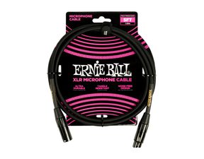 6390 Ernie Ball 5ft Braided XLR / XLR - opletený mikrofonní kabel 1.52m - černá barva - 1ks