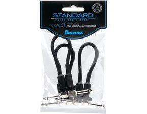 IBANEZ SI05P3 Series (Standard) Guitar Instrument Cable - 3pcs set Patch Cable - Black - 0,15 m / 0,5 ft - nástrojové propojky - 3ks
