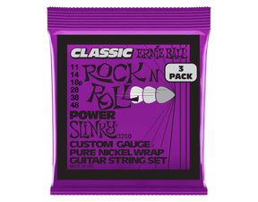 3250 Ernie Ball Power Slinky Classic Rock'n'Roll Pure Nickel 3 Pack / 11 - 48 / - struny na elektrickou kytaru - 3ks
