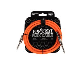 6416 Ernie Ball Flex Instrument Cable Straight/Straight 10ft  - Orange - nástrojový kabel 3m - 1ks