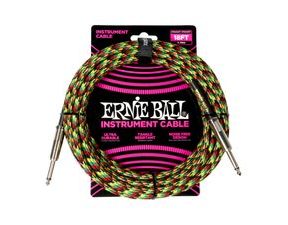 6482 Ernie Ball Braided Instrument Cable Straight/Straight 18ft - Good Vibrations