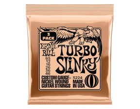 3224 Ernie Ball Nickel Turbo Slinky 3 Pack /.0095 - .046 / - struny na elektrickou kytaru - 3ks