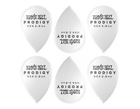 9336 Ernie Ball 2.0mm White Teardrop Prodigy Picks - trsátko - 1ks