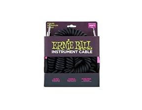 6044 Ernie Ball nástrojový " Coil " kabel 9.14m Rovný / Rovný Jack - černý