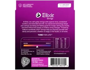 Elixir Nanoweb - Phosphor Bronze- Medium - 3-Pack / .013 - .056 / - struny na akustickou kytaru - 3ks