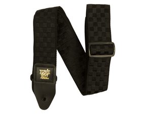 5341 Ernie Ball Black Checkers Jacquard Strap - kytarový pás - 1ks