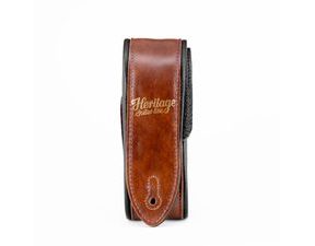 Heritage USA - Premium Leather Guitar Strap - Brown - kožený pás - 1ks