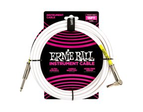 6400 Ernie Ball 15' Instrument Classic Cable White - rovný / rovný jack - nástrojový kabel 4.57m - 1ks