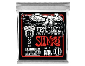 3115 Ernie Ball Coated Electric Titanium RPS Skinny Top Heavy Bottom Slinky .010 - .052 - " potažené " struny na elektrickou kytaru - 1ks