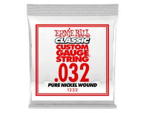 1232 Ernie Ball .032 Classic Pure Nickel Wound Electric Guitar Strings Single - jednotlivá struna - 1ks