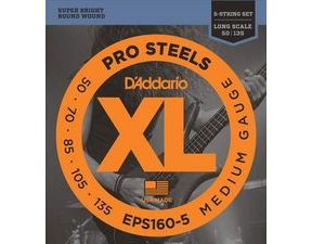 D'ADDARIO EPS160-5 PRO STEEL - struny pro pětistrunnou baskytaru - 1ks