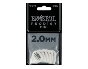 9203 Ernie Ball Prodigy White Mini 2.0mm Picks - kytarové trsátko - 6ks