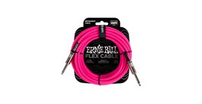 6418 Ernie Ball Flex Instrument Cable Straight/Straight 20ft  - Pink - nástrojový kabel 6m - 1ks