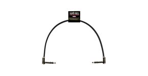 6409 Ernie Ball 12" Flat Ribbon Stereo Patch Cable Black Single - propojovací stereo kabel  30.48cm - 1ks