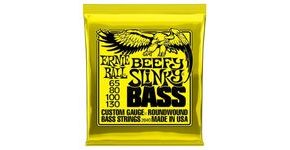 2840 Ernie Ball Beefy Slinky Nickel Wound Electric Bass Strings - 65-130 Gauge