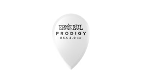 9336 Ernie Ball 2.0mm White Teardrop Prodigy Picks 6-pack