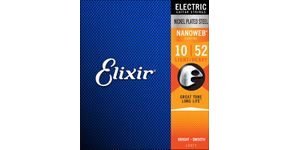 Elixir Nanoweb Light Heavy 10 / 52 - struny na elektrickou kytaru