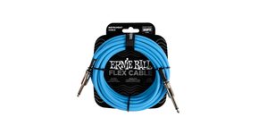 6417 Ernie Ball Flex Instrument Cable Straight/Straight 20ft  - Blue - nástrojový kabel 6m - 1ks