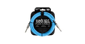 6412 Ernie Ball Flex Instrument Cable Straight/Straight 10ft  - Blue - nástrojový kabel - 3m