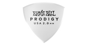 9338 Ernie Ball 2.0mm White Large Shield Prodigy Picks 6-pack