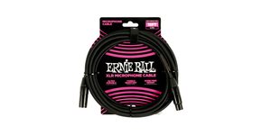 6391 Ernie Ball 15ft Braided XLR / XLR - opletený mikrofonní kabel 4.57m - černá barva - 1ks