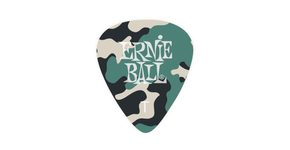 9221 Ernie Ball Camouflage Thin 0.46mm Cellulose Pick - kamufláž design, tenké, celuloidové trsátko - 1ks