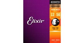 Elixir Acoustic Nanoweb Light/Medium / 12 - 56 / - Phosphor Bronze - struny na akustickou kytaru