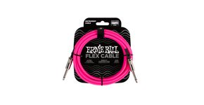 6413 Ernie Ball Flex Instrument Cable Straight/Straight 10ft  - Pink - nástrojový kabel  3m - 1ks