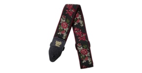 4142 Ernie Ball Polypro Jacquard Strap - Red Rose - kytarový popruh