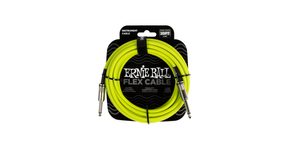 6419 Ernie Ball Flex Instrument Cable Straight/Straight 20ft  - Neon Green - nástrojový kabel - 1ks