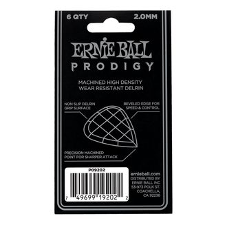 9202 Ernie Ball Prodigy White 1s Standard 2.0mm Picks - kytarové trsátko  1ks