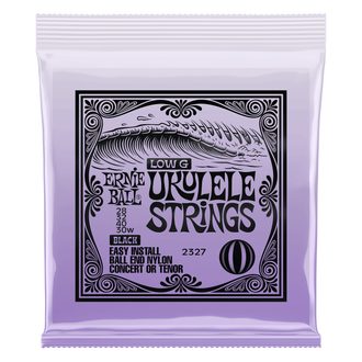 2327 Ernie Ball Concert & Tenor Nylon Ball End Ukulele Strings Wound G - Black - struny na ukulele - 1ks