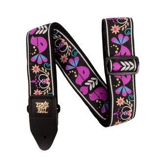 5331 Purple Bird Lupin Jacquard Strap - kytarový pás