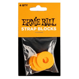 5621 Ernie Ball Strap Blocks 4-Pack - Orange - gumové podložky na pás - 4ks