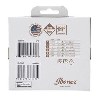 Ibanez - ICLS6NT - Clear Nylon & Silver Plated Wound - .028 - .041 - Normal Tension - struny na klasickou kytaru - 1ks