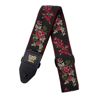 4142 Ernie Ball Polypro Jacquard Strap - Red Rose - " vyšívaný " kytarový pás - 1ks
