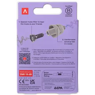 Alpine Partyplug Transparent - špunty do uší - 2ks