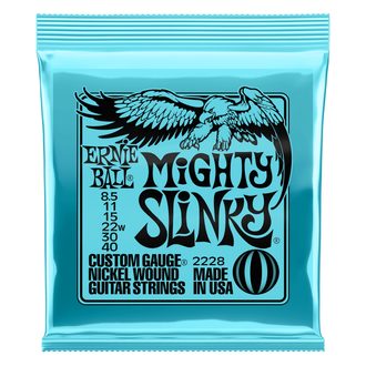 2228 Ernie Ball Mighty Slinky Nickel Wound struny na elektrickou kytaru 8.5 - 40 Gauge - struny na elektrickou kytaru