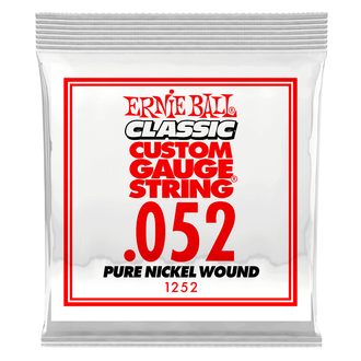 1252 Ernie Ball .052 Classic Pure Nickel Wound Electric Guitar Strings Single - jednotlivá struna -1ks