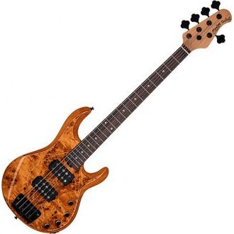 Sterling By MusicMan RAY35HHPB-AM-R2 Poplar Burl - Amber - elektrická baskytara - 1ks