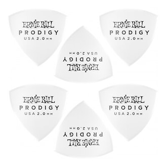 9338 Ernie Ball 2.0mm White Large Shield Prodigy Picks - trsátko - 1ks