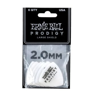 9338 Ernie Ball 2.0mm White Large Shield Prodigy Picks - trsátko - 6ks