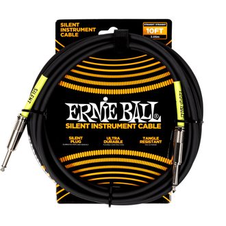 6472 Ernie Ball - Classic Silent Instrument Cable - rovný / rovný jack - 3m - nástrojový kabel s vypínatelným jackem - 1ks