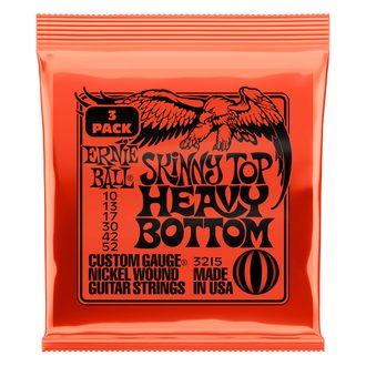 3215 Ernie Ball Skinny top Heavy Bottom Slinky 3 Pack /.010 - .052 / - struny na elektrickou kytaru - 3ks